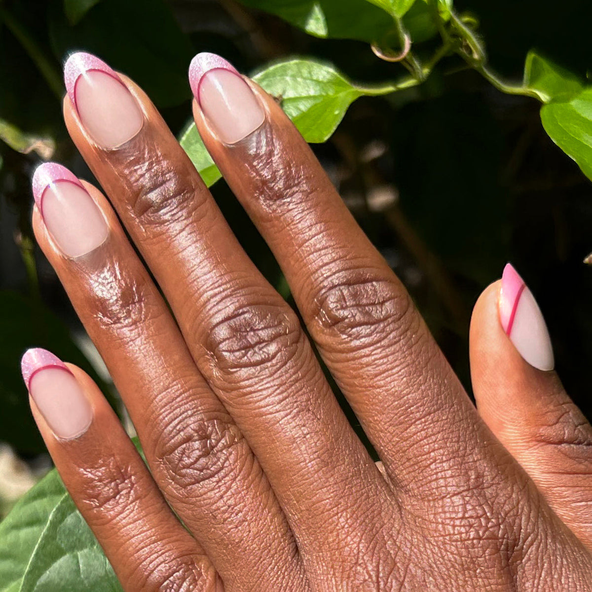 Velvet Rose Gold French - Press-On | Medium | Oval