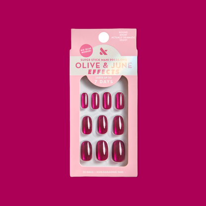 Actually Dramatic Velvet - Tab Press Ons | Short | Round