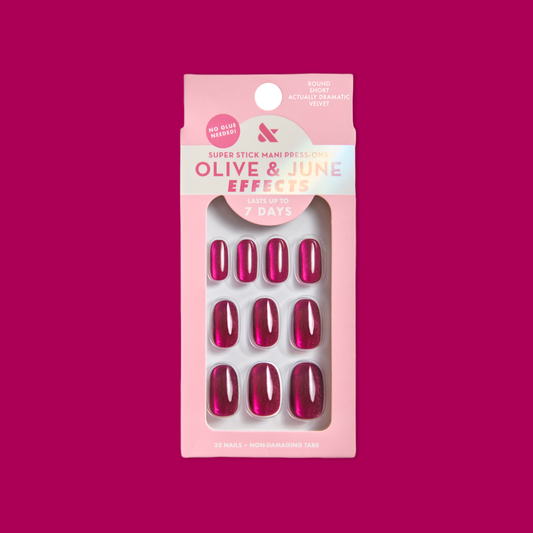 Actually Dramatic Velvet - Tab Press Ons | Short | Round