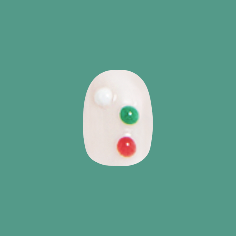 Bejeweled Christmas - Press-On | Extra Short | Round