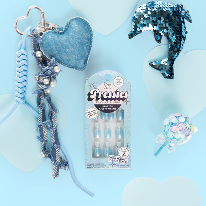 Blue Fairy Dust - Pressies | Extra Short Short | Round
