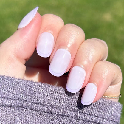 Tonal Lavender French | Extra Short | Round - Tab Press-On