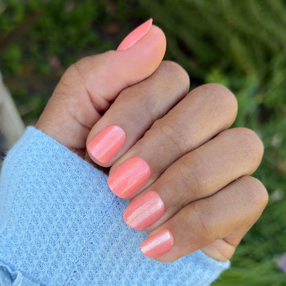 Coral Velvet - Press On | Extra Short | Squoval