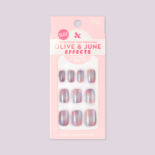 Fairy Velvet | Extra Short | Squoval - Tab Press-On