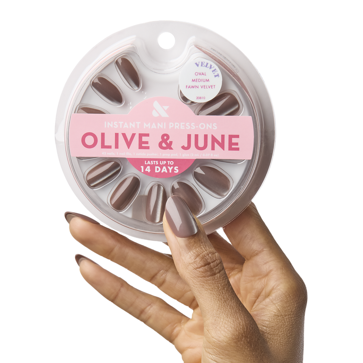Fawn Velvet - Press On | Medium | Oval