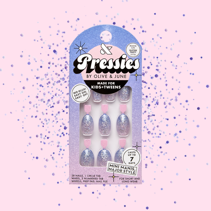 Glitter Party - Pressies | Short Medium | Round