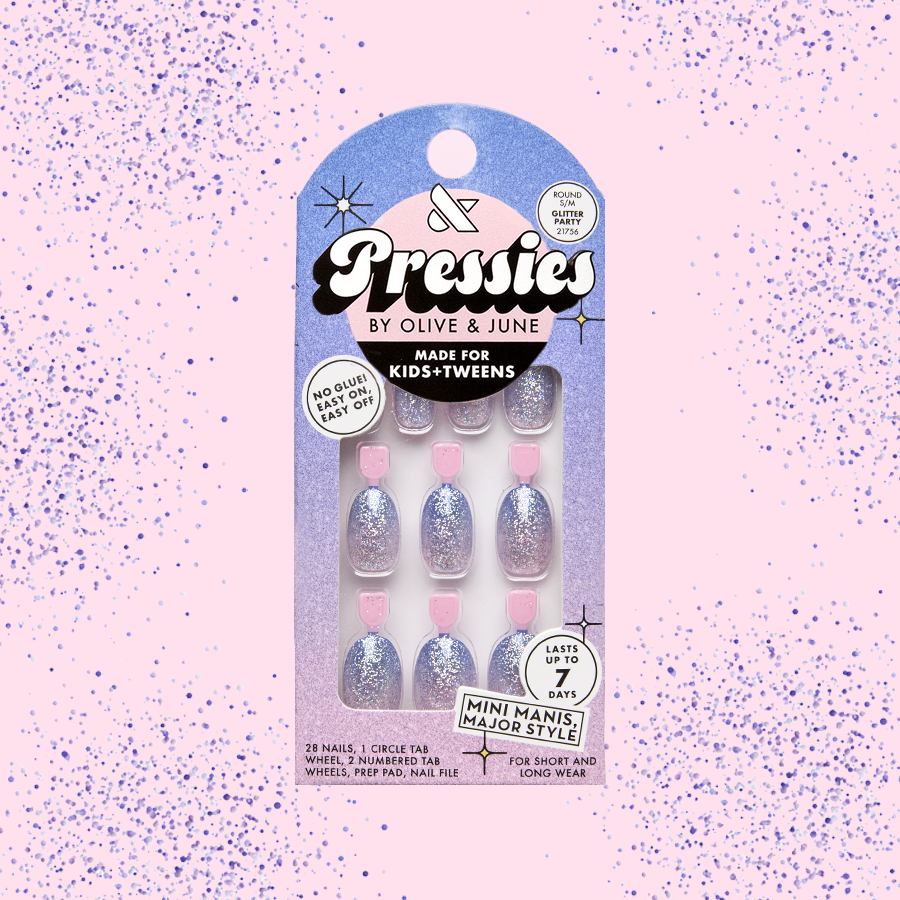 Glitter Party - Pressies | Short Medium | Round