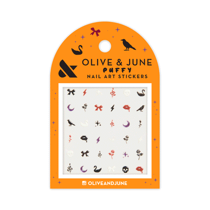 Halloween Puffy Nail Art Stickers - Goth Glam