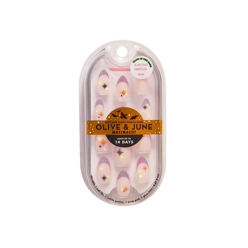 Halloween Sparkle French - Press-On | Medium | Almond