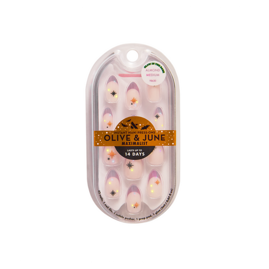 Halloween Sparkle French - Press-On | Medium | Almond