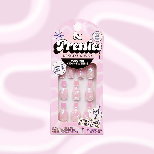 Holo Swirl - Pressies | Extra Short Short | Round