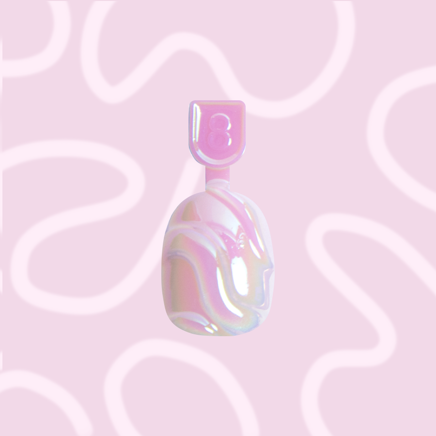 Holo Swirl - Pressies | Extra Short Short | Round