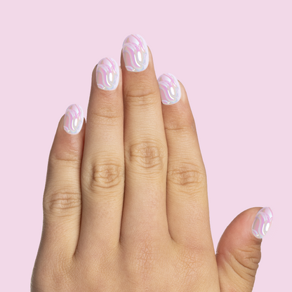 Holo Swirl - Pressies | Extra Short Short | Round