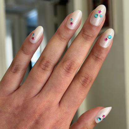 Iridescent Gem Party - Press On | Medium | Oval