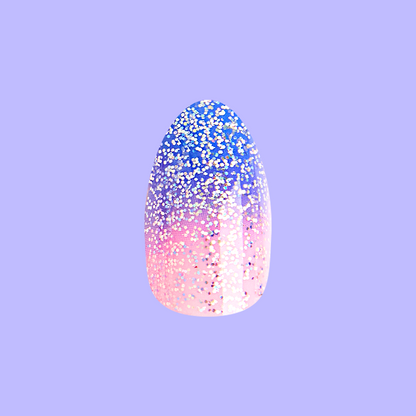 Major Glitter Gradient - Press On | Medium | Almond