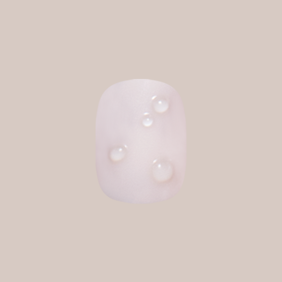 Milky 3D Bubbles - Press-On | Short | Squoval