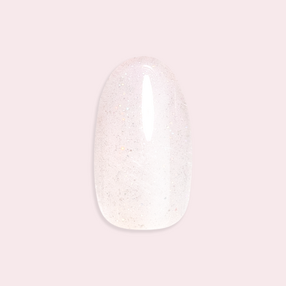 Milky Micro Glitter - Press-On | Medium | Oval