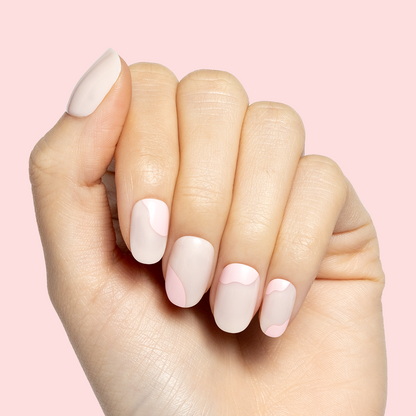 Organic Swirl | Extra Short | Round - Tab Press-On