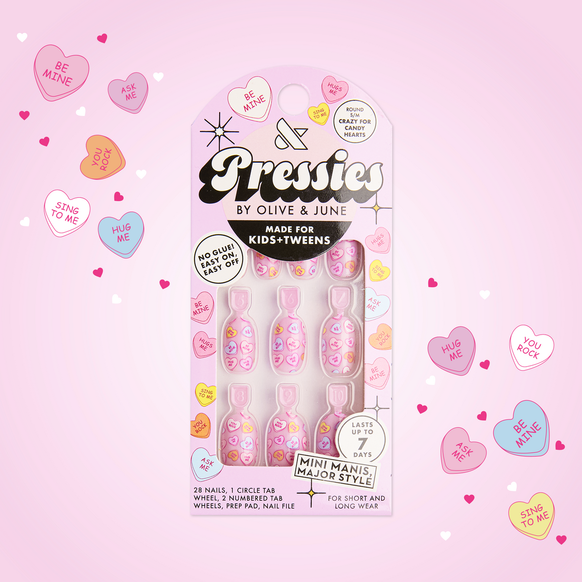 CRAZY FOR CANDY HEARTS - Pressies | Short Medium | Round