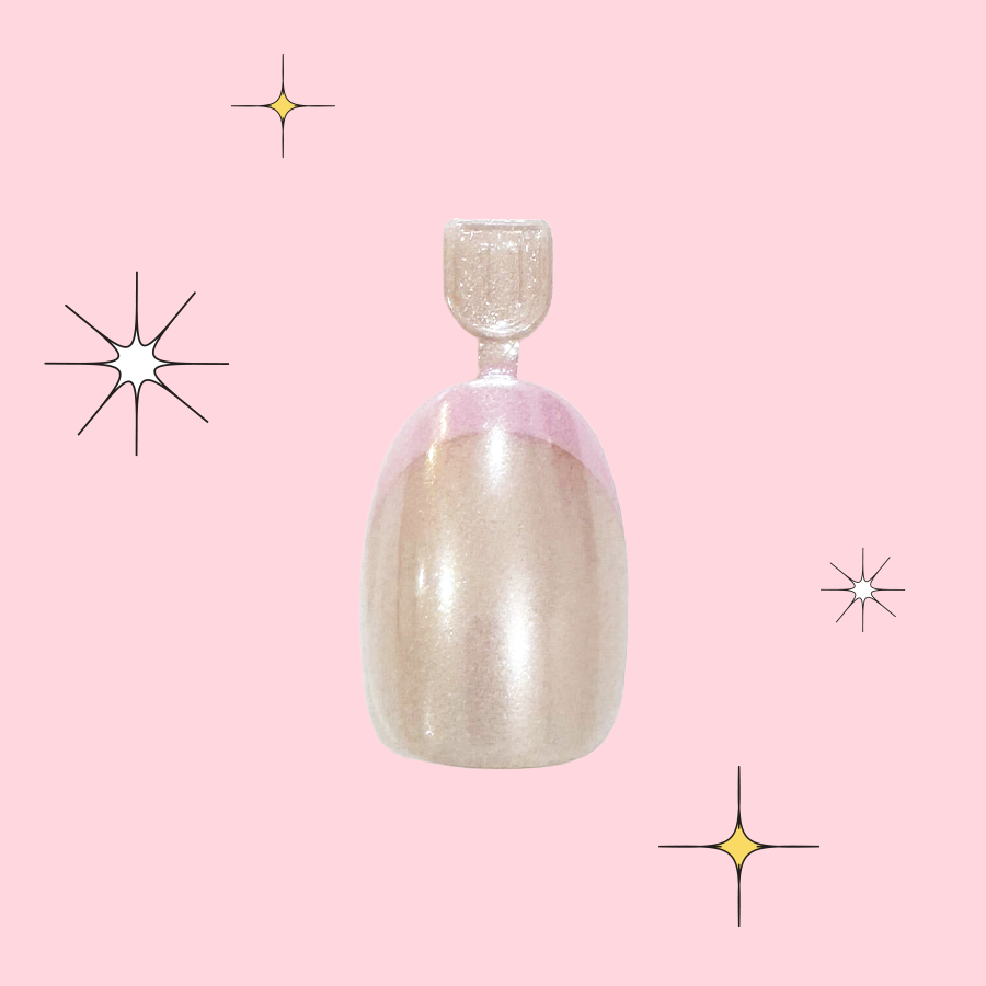 Pink Goldfish French - Pressies | Short Medium | Round