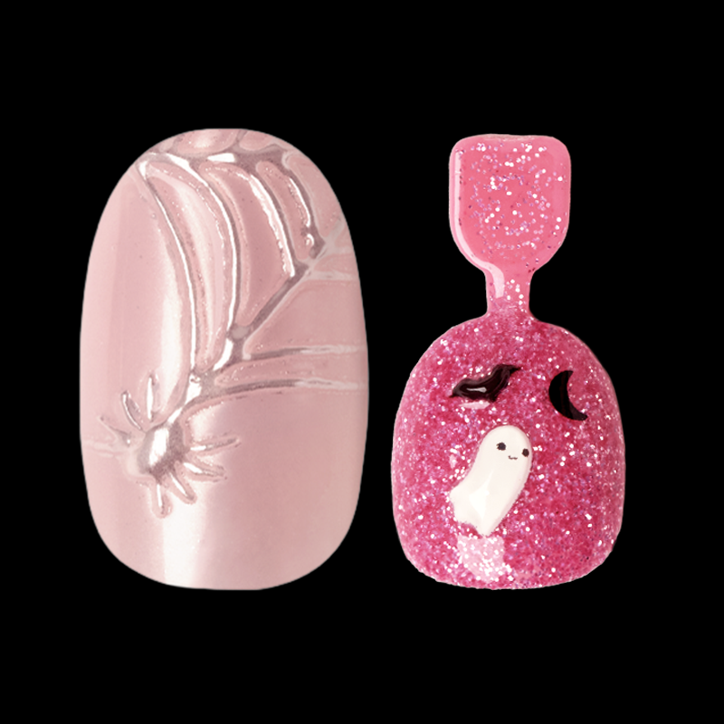 Pink Halloween Glam Press-On Set