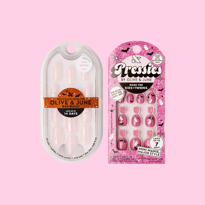 Pink Halloween Glam Press-On Set