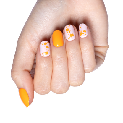 Pumpkin Party | Extra Short | Round - Tab Press-On