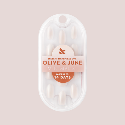 Pure White Syrup Gradient - Press-On | Medium | Oval