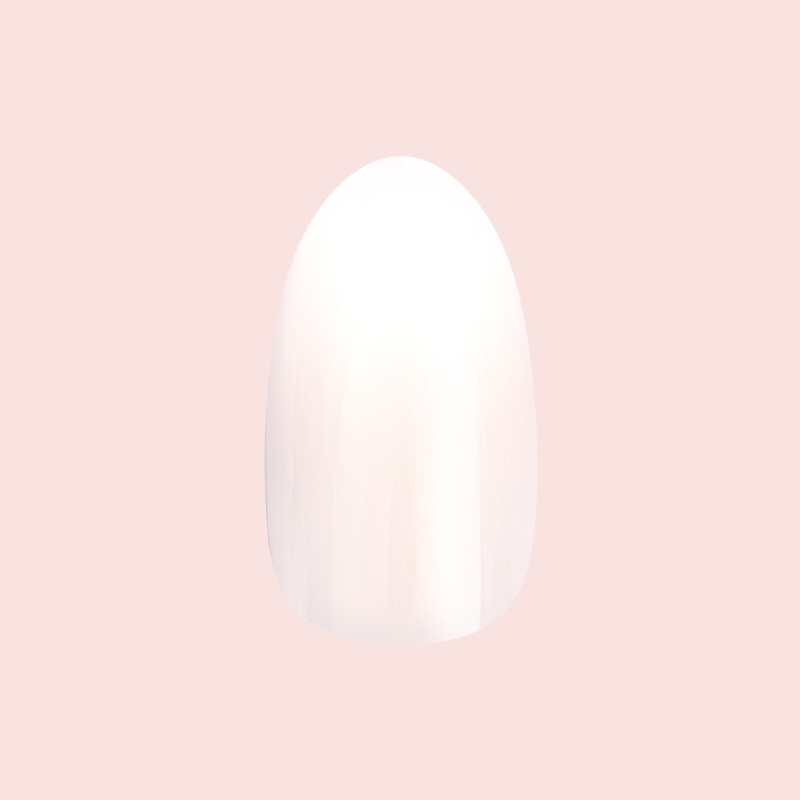 Pure White Syrup Gradient - Press-On | Medium | Oval