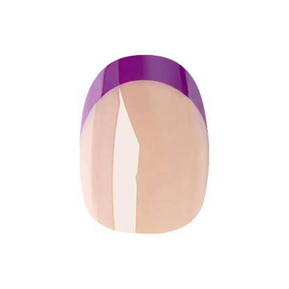 Purple Chrome Velvet - Press-On | Extra Short | Round