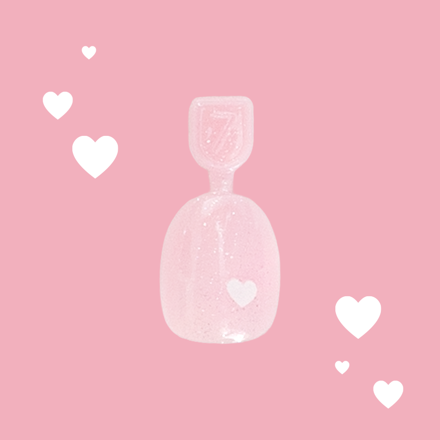 Shiny Pink Has My Heart - Pressies | Extra Short Short | Round