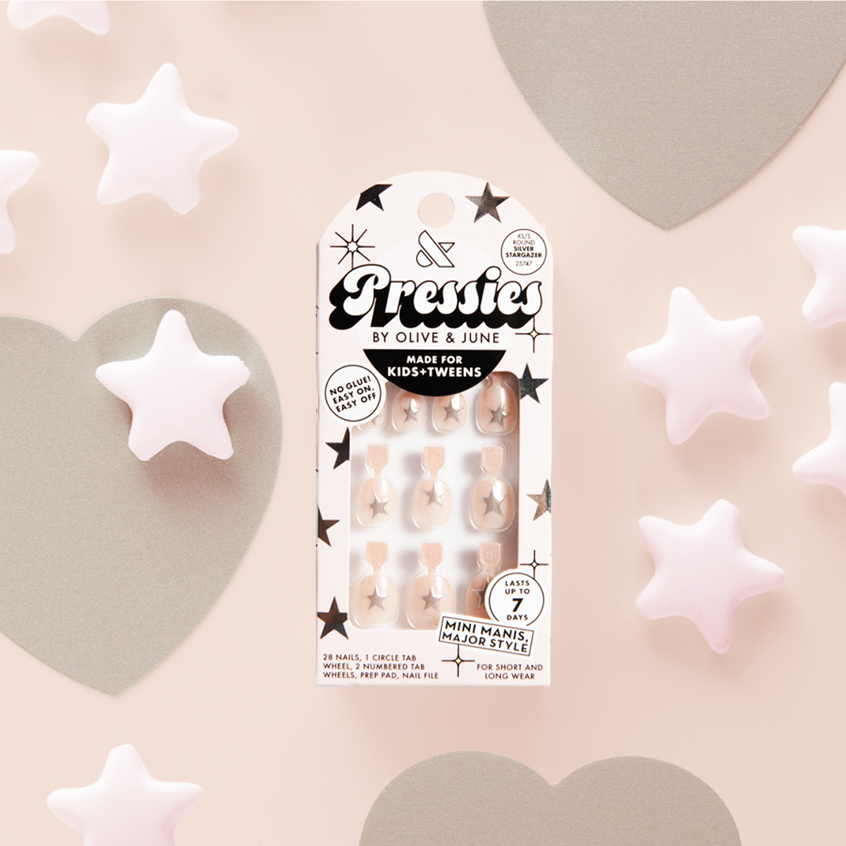 Silver Stargazer - Pressies | Extra Short Short | Round