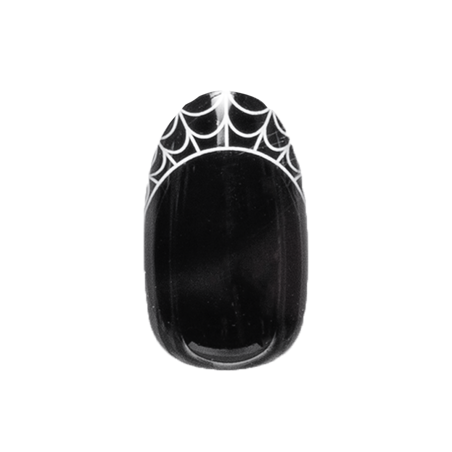 Spiderweb French | Medium | Oval - Tab Press-On