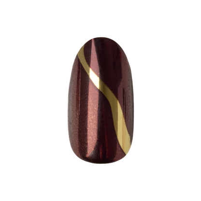 Gold Drizzle - Press-On | Medium | Oval