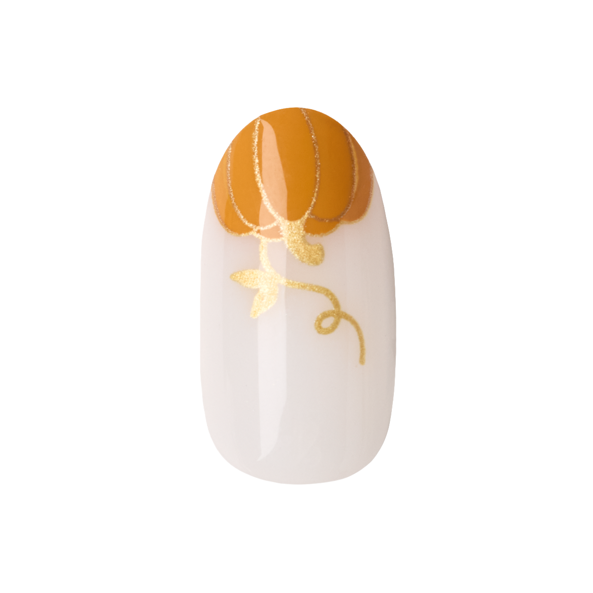Pumpkin Glam - Press-On | Medium | Oval