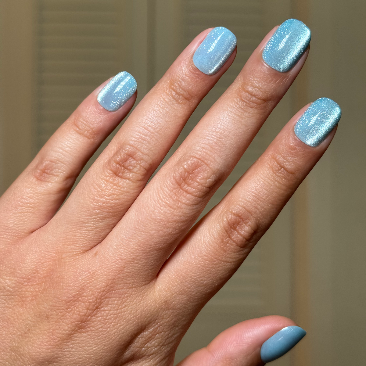 Sky Velvet | Extra Short | Squoval - Tab Press-On