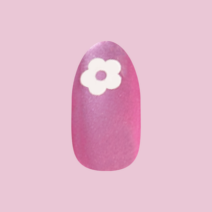 Sparkle Floral - Press-On | Medium | Oval