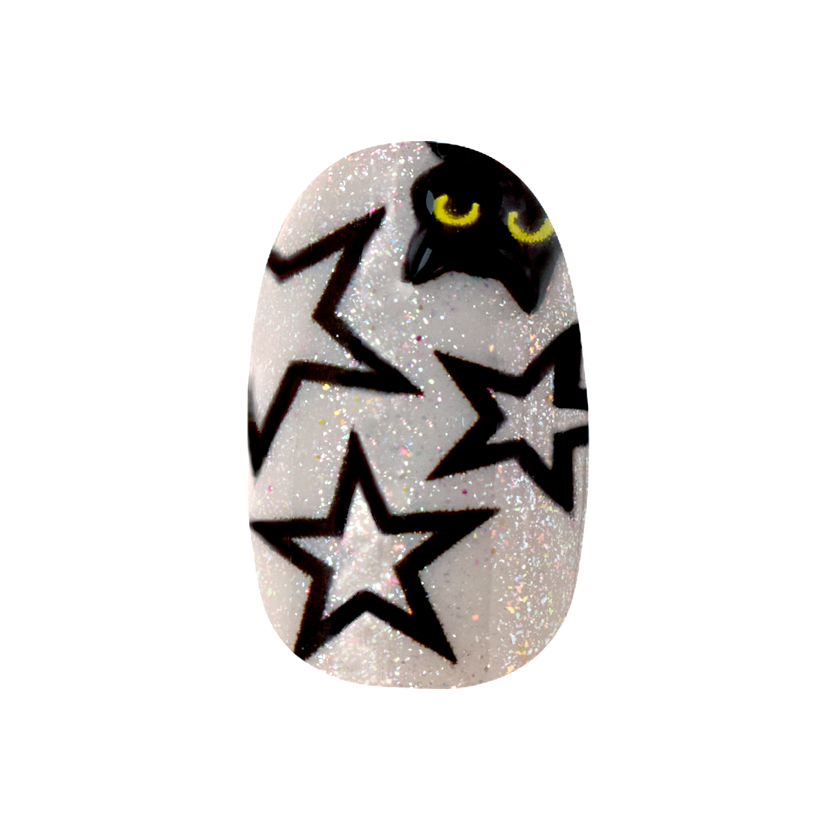 Starry Cats - Press-On | Medium | Oval