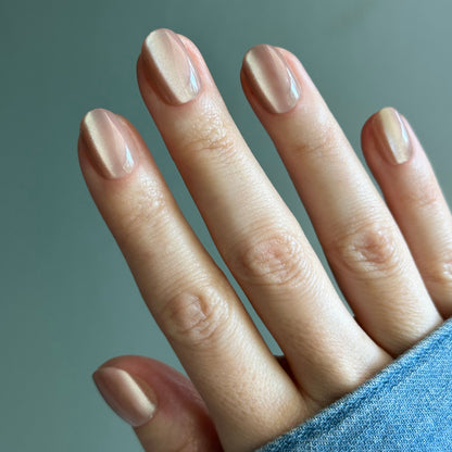 Taupe Velvet - Press-On | Extra Short | Round