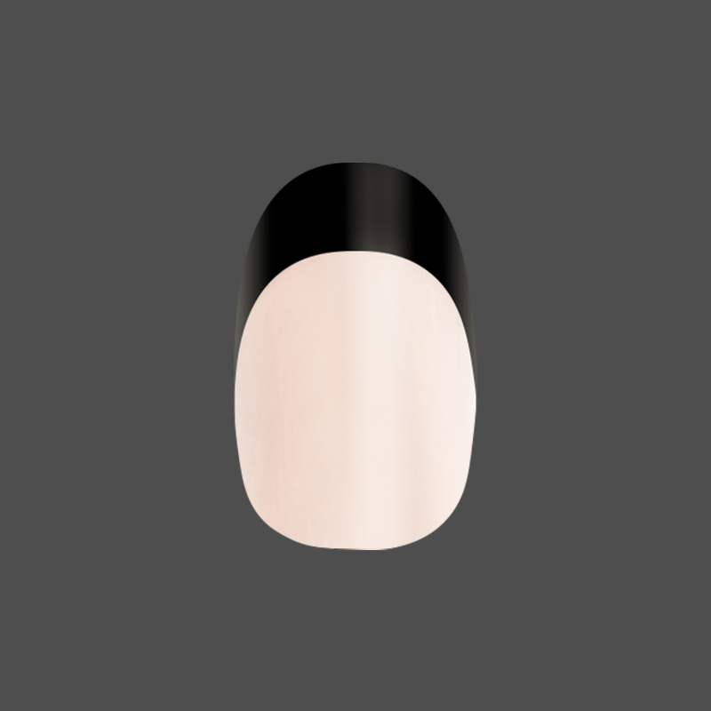 Black French - Press-On | Medium | Oval