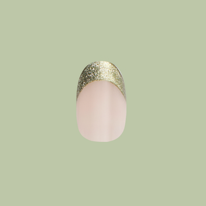 Sage Velvet French - Press-On | Medium | Oval