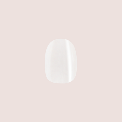 White Chrome - Press-On | Extra Short | Round