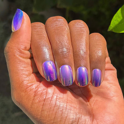 Twilight Ombre Chrome - Tab Press-On | Short | Squoval