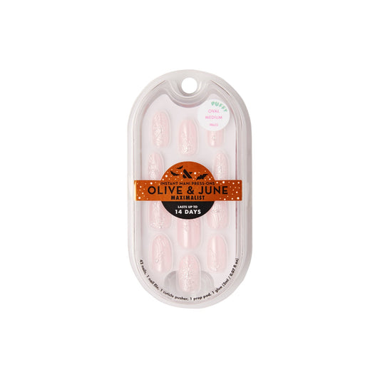 Candy Chrome Spiderwebs - Press-On | Medium | Oval