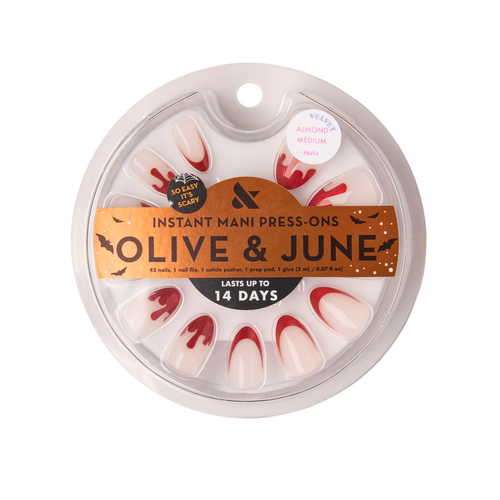 Vampire Velvet French - Press-On | Medium | Almond