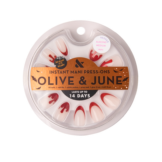 Vampire Velvet French - Press-On | Medium | Almond