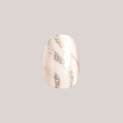 Sparkle Swirl - Tab Press-On | Short | Round