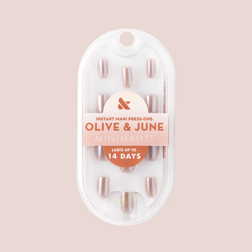 Taupe Jelly Chrome - Press-On | Extra Short | Squoval